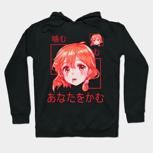 Anime Girl - Vampire Casual Fashion Hoodie by Danialliart